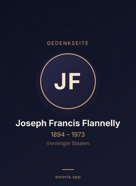 Gedenkportrait von Joseph Francis Flannelly