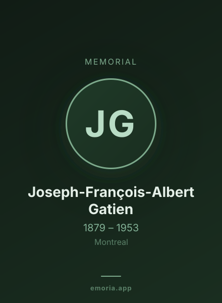 Memorial portrait of Joseph-François-Albert Gatien