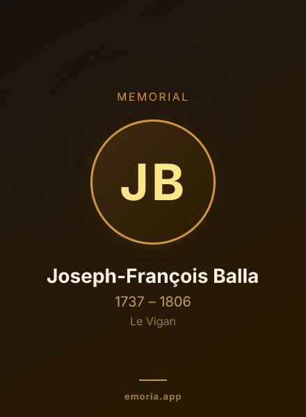 Memorial portrait of Joseph-François Balla