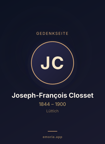 Gedenkportrait von Joseph-François Closset