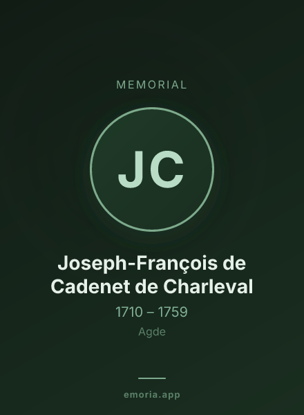 Memorial portrait of Joseph-François de Cadenet de Charleval