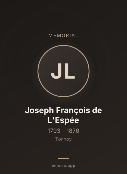 Memorial portrait of Joseph François de L'Espée