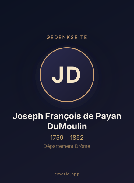 Gedenkportrait von Joseph François de Payan DuMoulin