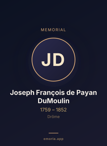 Memorial portrait of Joseph François de Payan DuMoulin