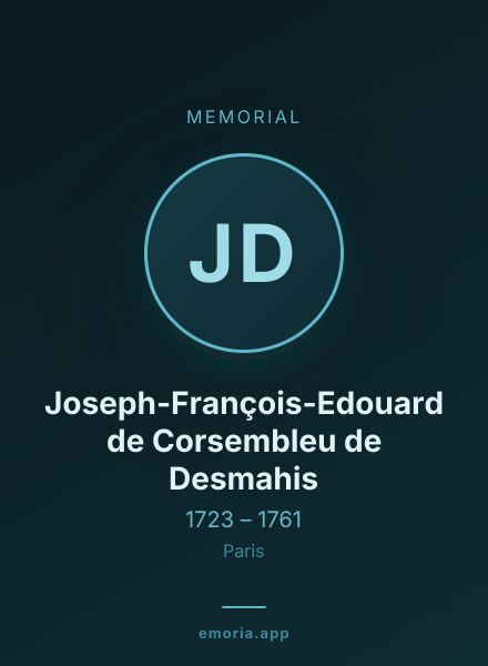 Memorial portrait of Joseph-François-Edouard de Corsembleu de Desmahis