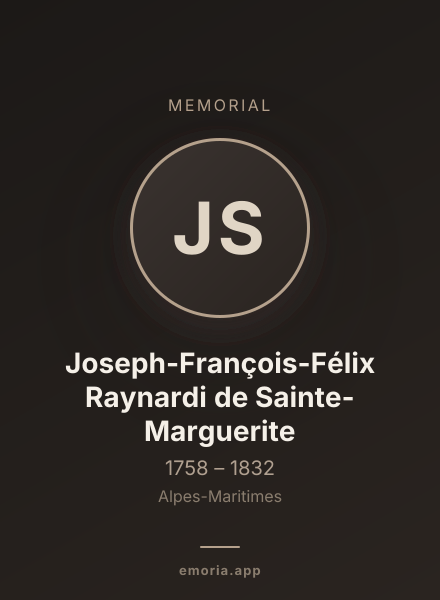 Memorial portrait of Joseph-François-Félix Raynardi de Sainte-Marguerite