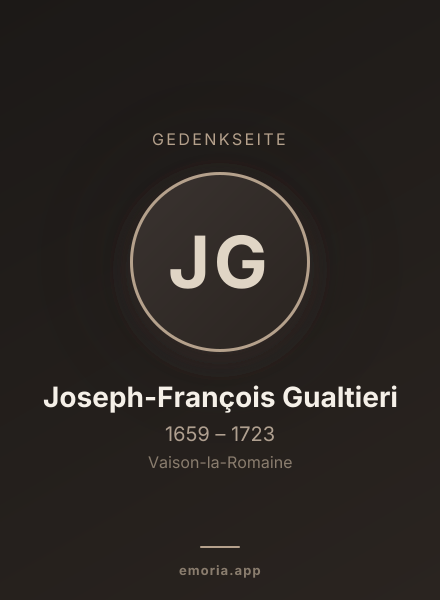 Gedenkportrait von Joseph-François Gualtieri
