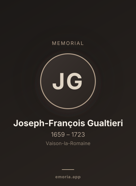 Memorial portrait of Joseph-François Gualtieri