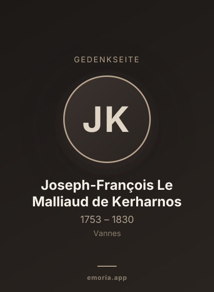 Gedenkportrait von Joseph-François Le Malliaud de Kerharnos