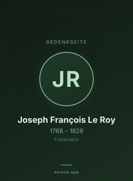Gedenkportrait von Joseph François Le Roy