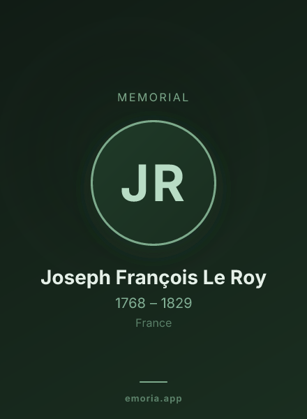 Memorial portrait of Joseph François Le Roy