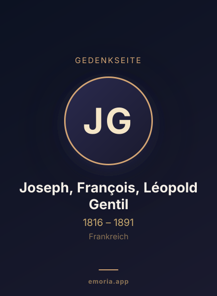 Gedenkportrait von Joseph, François, Léopold Gentil