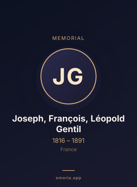Memorial portrait of Joseph, François, Léopold Gentil