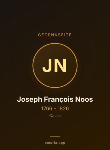 Gedenkportrait von Joseph François Noos