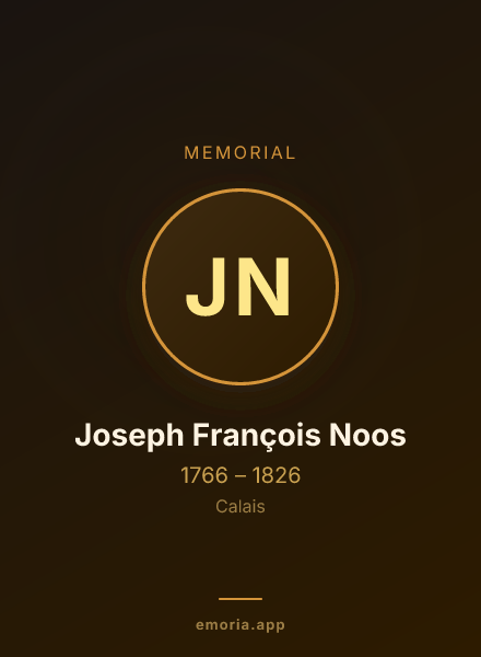 Memorial portrait of Joseph François Noos