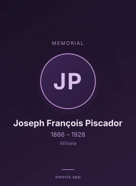 Memorial portrait of Joseph François Piscador