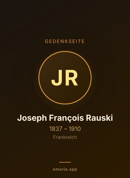 Gedenkportrait von Joseph François Rauski