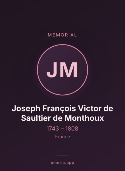 Memorial portrait of Joseph François Victor de Saultier de Monthoux