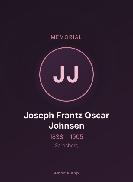Memorial portrait of Joseph Frantz Oscar Johnsen