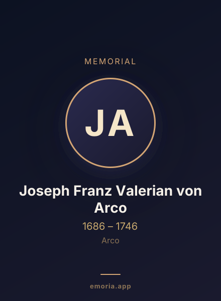 Memorial portrait of Joseph Franz Valerian von Arco