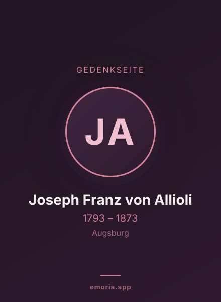 Gedenkportrait von Joseph Franz von Allioli
