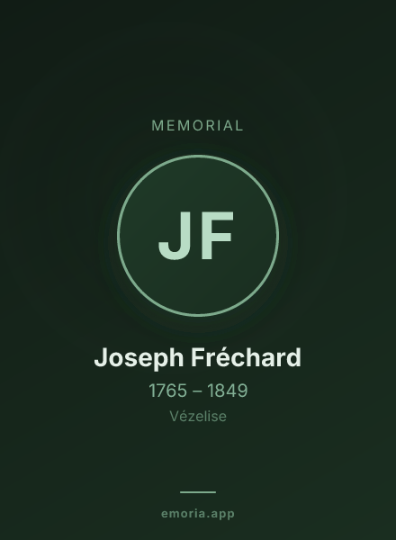 Memorial portrait of Joseph Fréchard