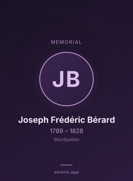 Memorial portrait of Joseph Frédéric Bérard