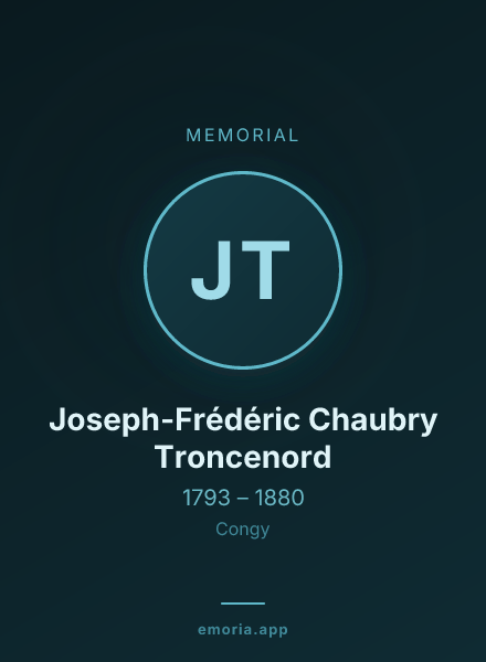 Memorial portrait of Joseph-Frédéric Chaubry Troncenord