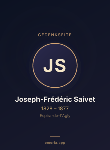 Gedenkportrait von Joseph-Frédéric Saivet