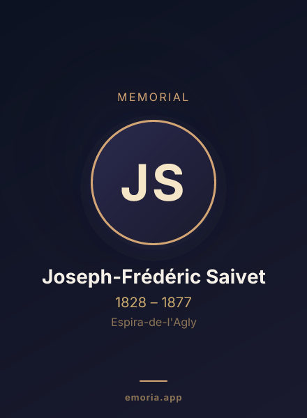 Memorial portrait of Joseph-Frédéric Saivet