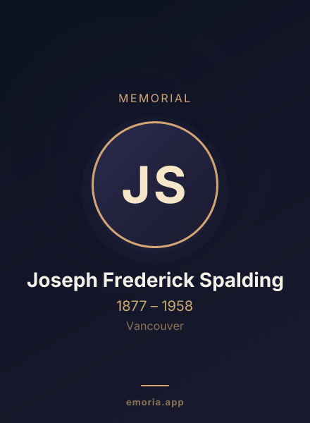 Memorial portrait of Joseph Frederick Spalding