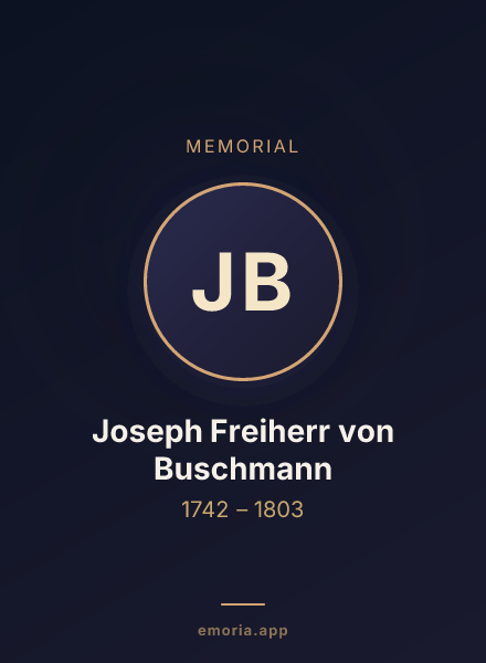 Memorial portrait of Joseph Freiherr von Buschmann