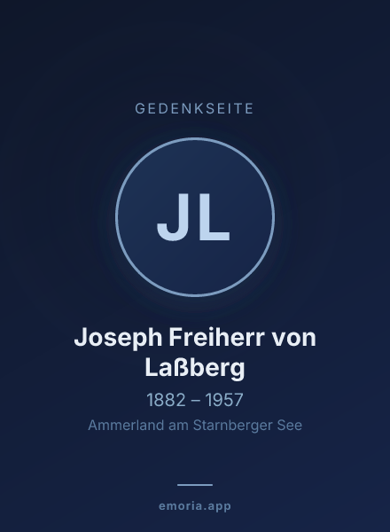 Gedenkportrait von Joseph Freiherr von Laßberg