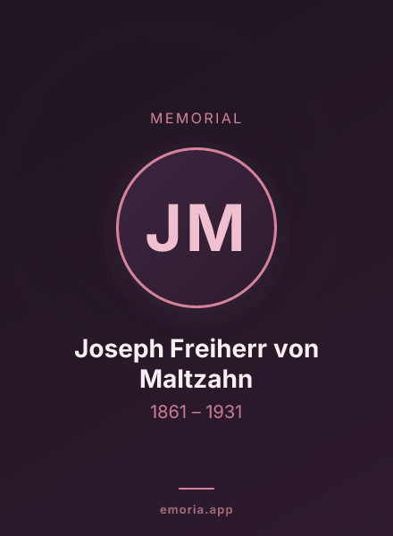 Memorial portrait of Joseph Freiherr von Maltzahn
