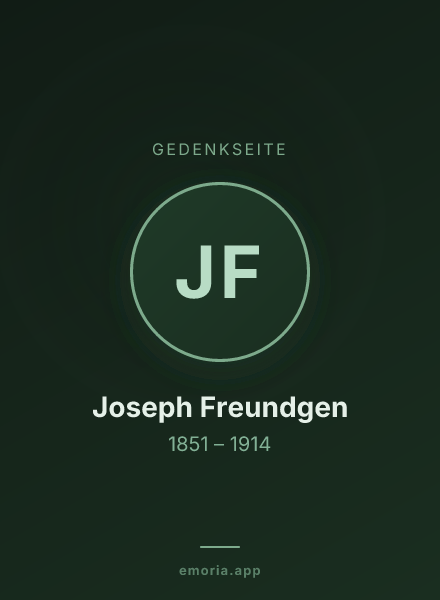 Gedenkportrait von Joseph Freundgen