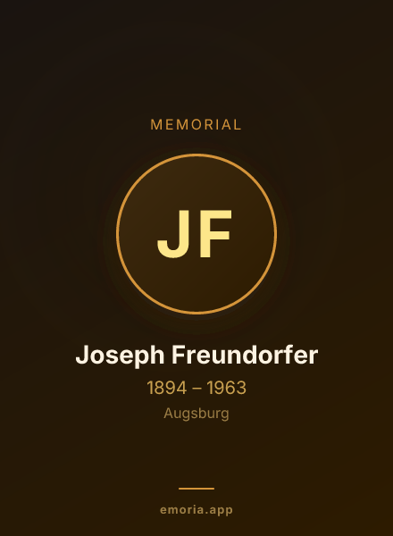 Memorial portrait of Joseph Freundorfer