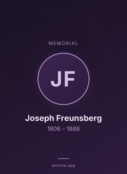 Memorial portrait of Joseph Freunsberg
