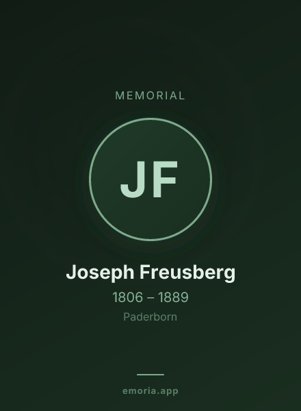 Memorial portrait of Joseph Freusberg
