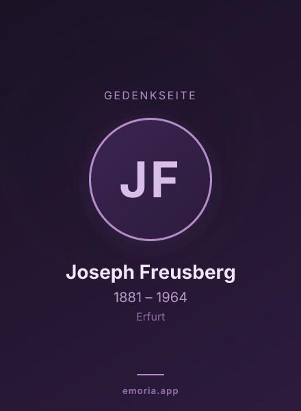 Gedenkportrait von Joseph Freusberg