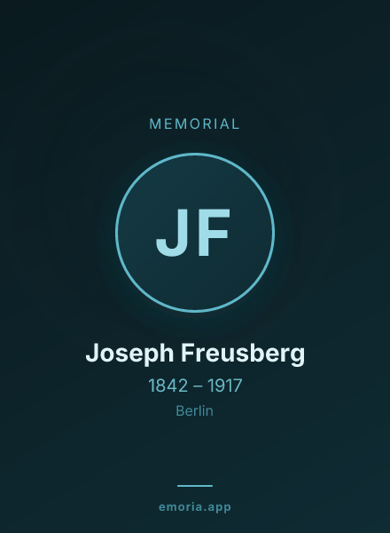 Memorial portrait of Joseph Freusberg