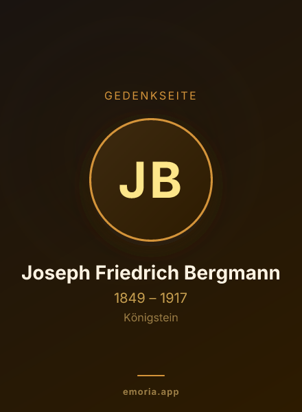 Gedenkportrait von Joseph Friedrich Bergmann