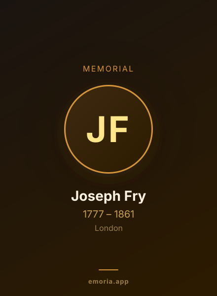 Memorial portrait of Joseph Fry