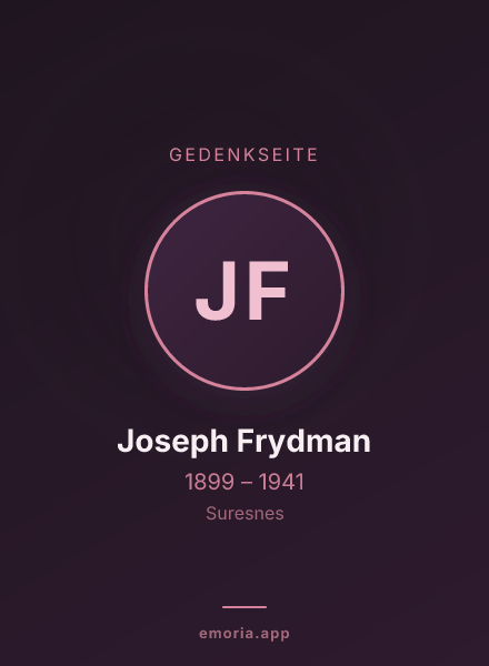 Gedenkportrait von Joseph Frydman