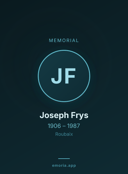 Memorial portrait of Joseph Frys