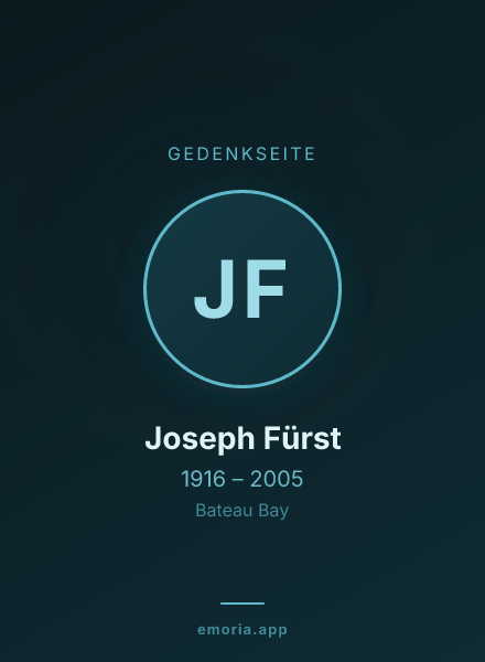 Gedenkportrait von Joseph Fürst