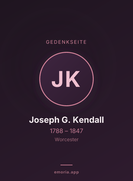 Gedenkportrait von Joseph G. Kendall