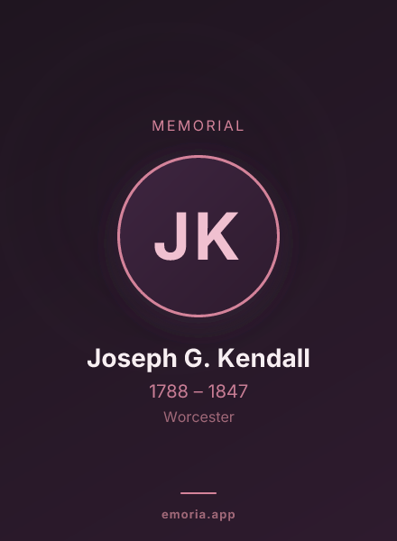 Memorial portrait of Joseph G. Kendall