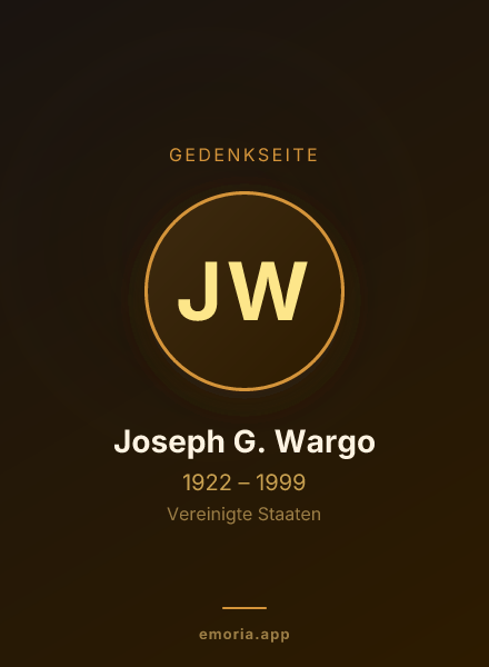 Gedenkportrait von Joseph G. Wargo