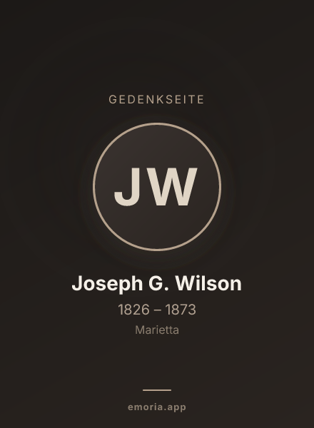 Gedenkportrait von Joseph G. Wilson