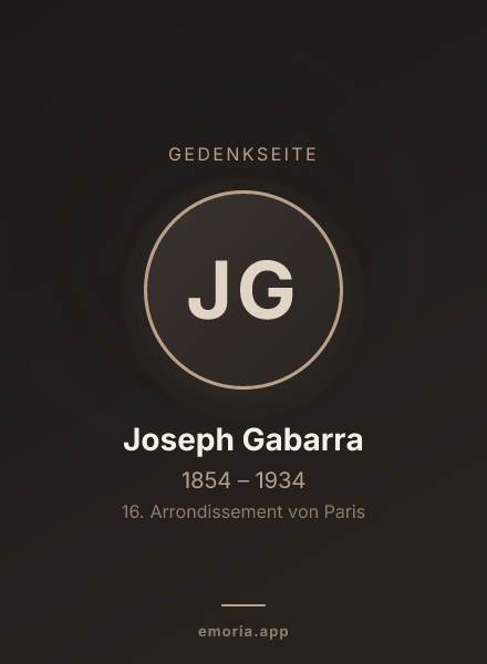 Gedenkportrait von Joseph Gabarra